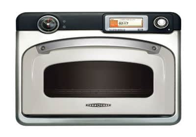 an oven with the door open on a white background