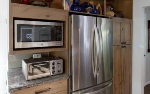 Stainless steel kitchen appliances