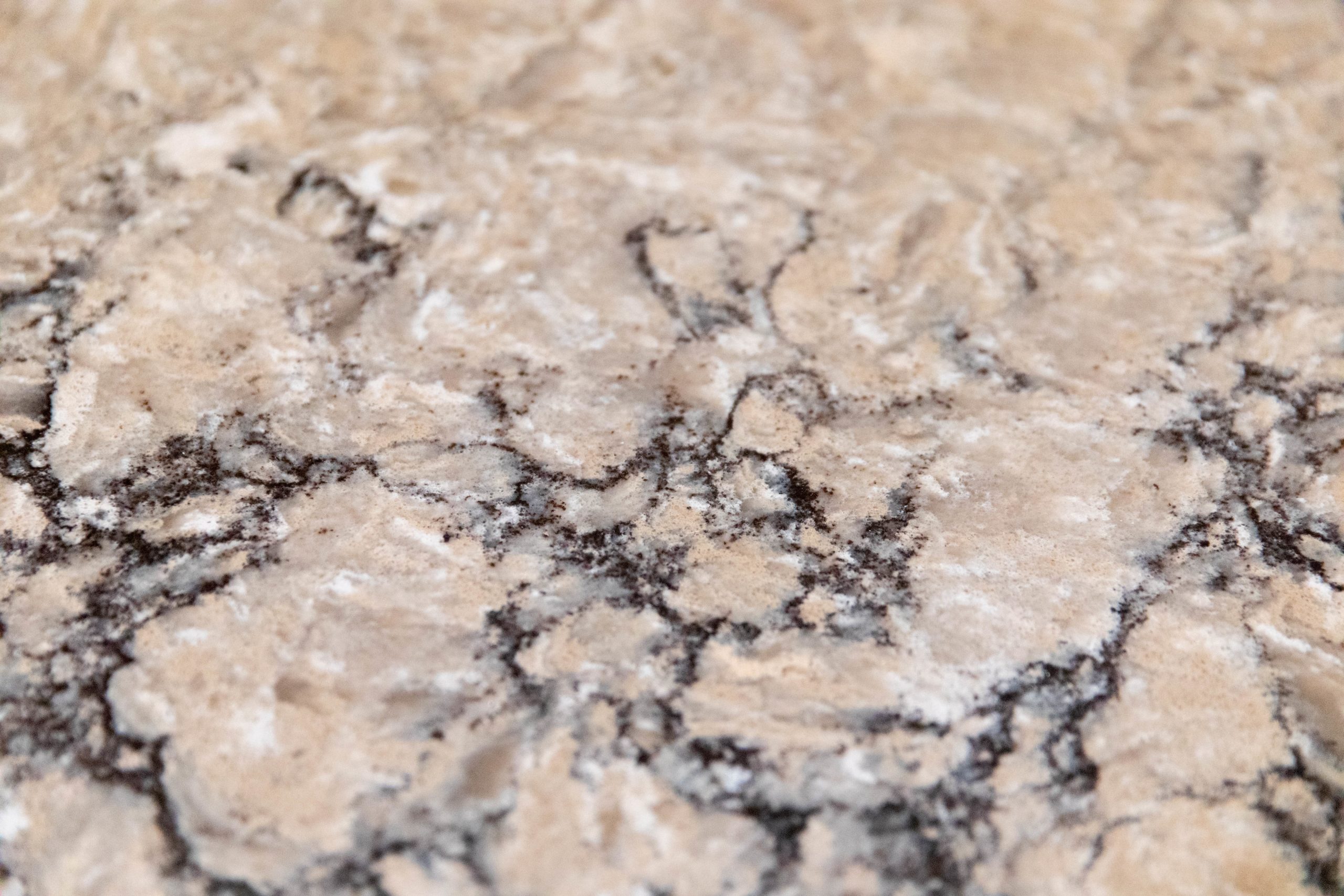 a close up view of a brown marble counter top