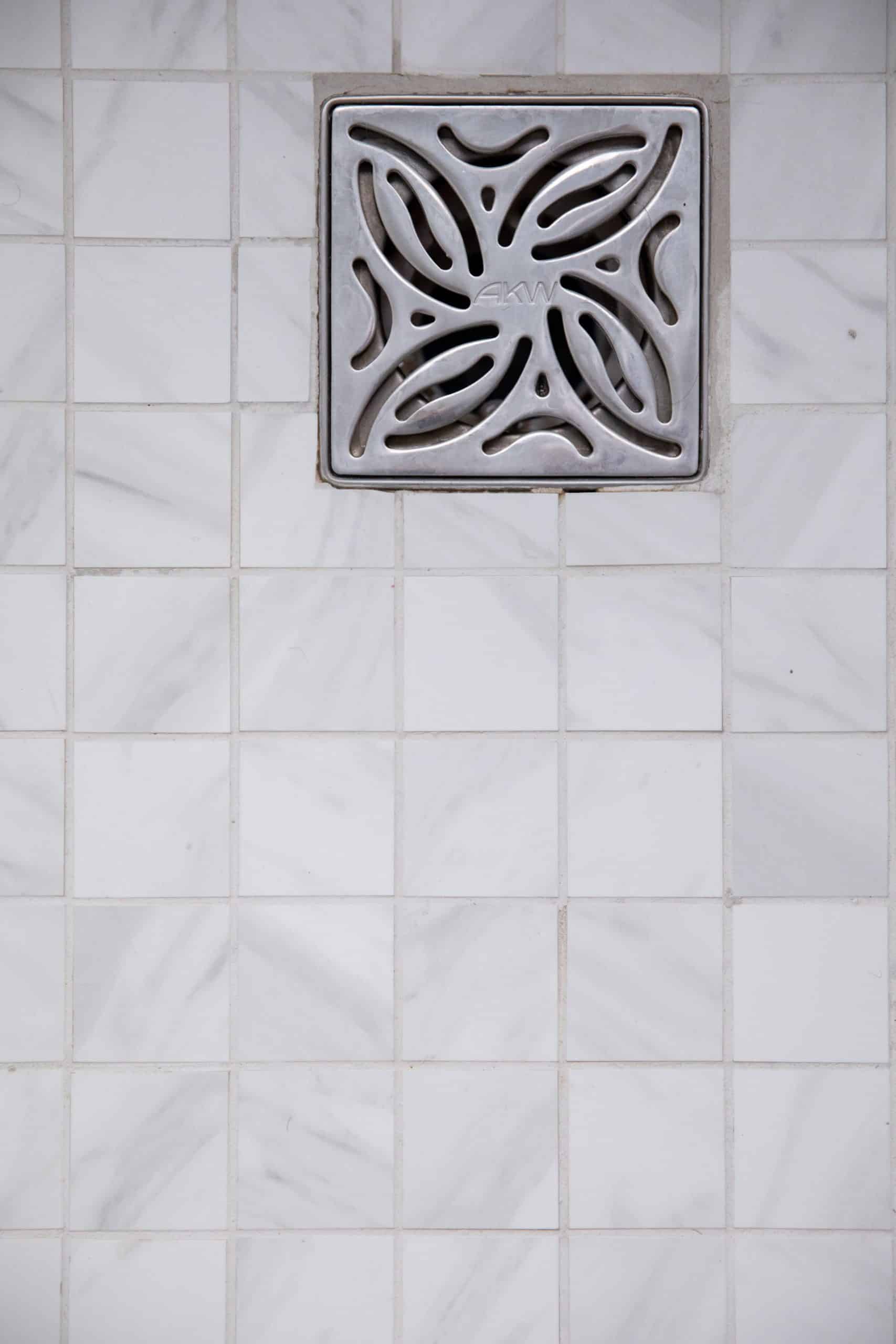 metal decorative shower drain