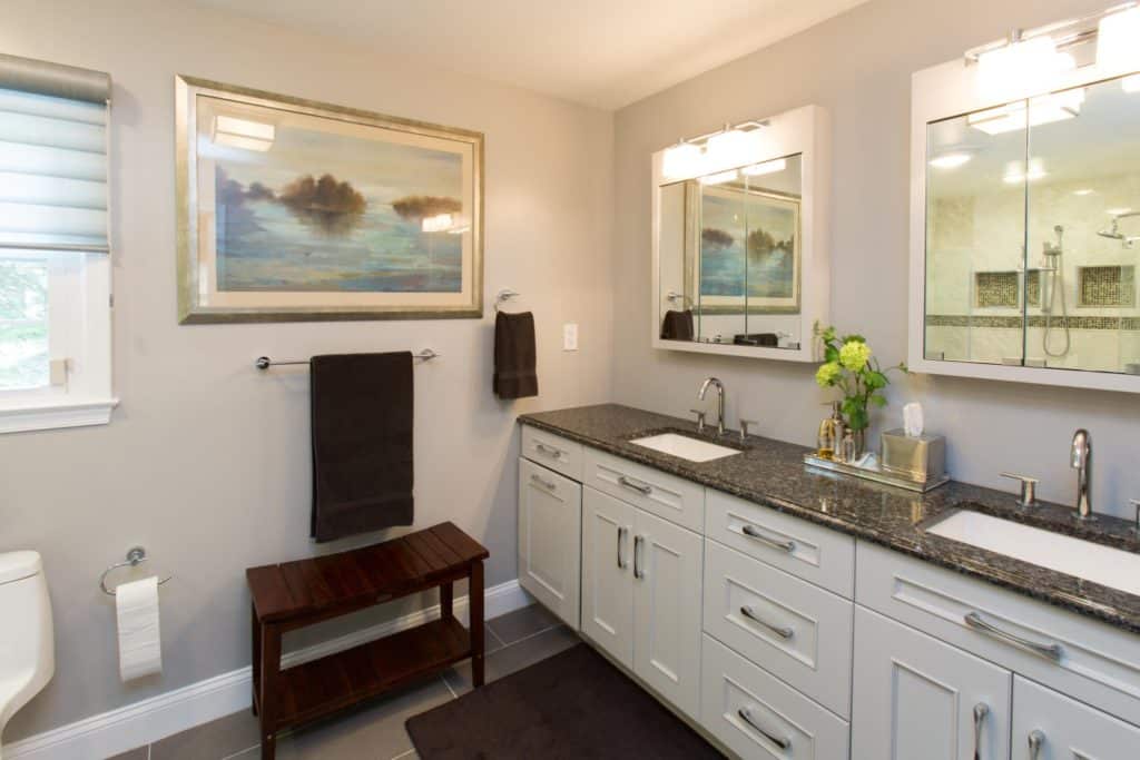 recently redesigned bathroom countertops and vanity
